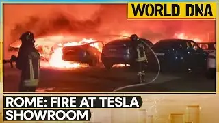 Fire At Tesla Dealership Near Rome Destroys 17 Cars; Authorities Investigate Arson Angle | WION
