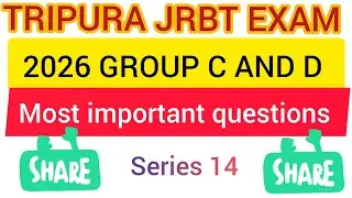 Tripura Jrbt exam group c and d 2026, preparation.  ..free #gk #jrbtresultdate #tripura #2026 