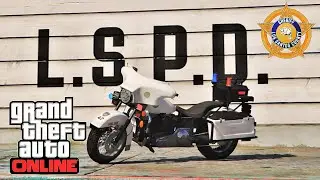 GTA 5 - DLC Vehicle Customization - Western Police Bike (Harley-Davidson FLHP Road King Police)