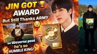 BTS Jin New Update . Jin got GDA Award. He's so humble. Weverse post