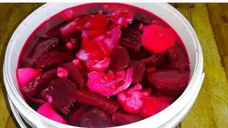 الطرشي الأحمر العراقي / شلغم وشوندر/ وصفه مضبوطه بمود سهله موجوده بكل بيت من مطبخ اكلات ام مصطفى