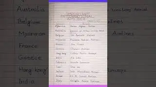International Airlines✈ #gk #gkquestion #staticgk