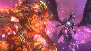 Final fantasy VII : EC - Double Summons : Trial of Ifrit&Bahamut (Barret/ Cloud / Aerith) 