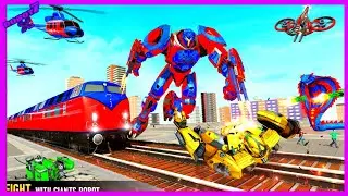 Snake Robot Train Transforming - War Robot Games Android gameplay
