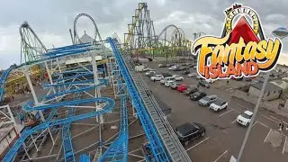 Snow Drift Wild Mouse Rollercoaster at Fantasy Island - 4K On Ride POV