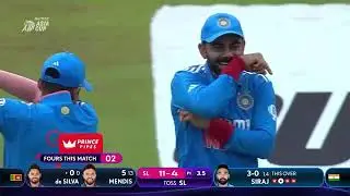 ASIA CUP FINAL IND VS SL   MIYA MAGIC  SIRAJ DISMISSED SRILANKA BATSMAN 