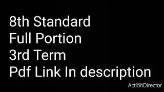 3rd Term portion 8th standard 2022 (Metas Adventist School)