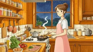 A Quiet Rainy Weekend at Home | Cooking, Living Alone & Simple Joys | Ghibli Style