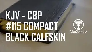 Издательство церковных библий KJV Compact № 115, черная телячья кожа