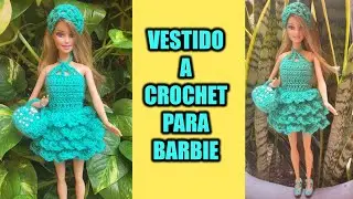 VESTIDO PARA MUÑECA BARBIE TEJIDO A CROCHET (PASO A PASO)