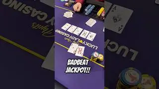 Badbeat Jackpot at Lucky Lady Casino!!!! #luckyladycasino #poker #badbeatjackpot #cashgamepoker