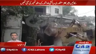 Demolition of 3 illegal shops at Shadman