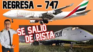 JUMBO 747 VUELVE a la VIDA con EMIRATES💥EMBRAER 195 se SALE de PISTA😱