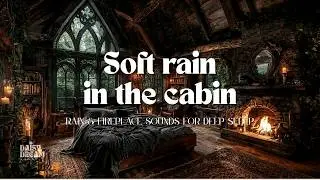 Soft Rain & Fireplace For Sleeping Magical Cabin in the Forbidden Forest
