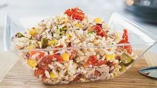 SALADE de riz FROID  la plus RAPIDE de tous