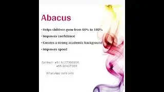 Abacus Certified Classes for students 4-14 yrs .360 degree brain development