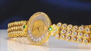 Chopard Happy Diamond Emerald Set  Ladies Wristwatch