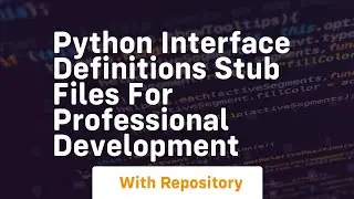 Python interface definitions stub files for professional development