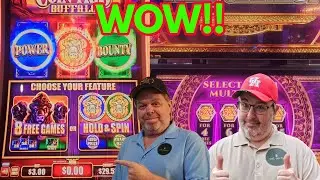 Coin Trio Buffalo Power Bounty Hits at Coushatta | Epic Slot Run!