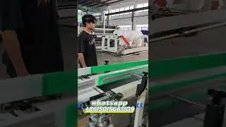 Maxi roll production line with labeling #papertissuemachine #toiletpapermachine #tissuepapermachine