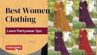Lawn Chikan Kari Embroidery with Embroidered Chiffon Duppata | 3pc Unstitched Ladies Dress ❤️