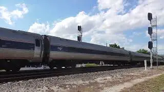 Amtrak Train 97 Silver Meteor At Boynton Beach Plus CSX L793 Tied Down At Delta Siding 4-13-25