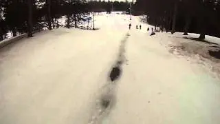 snow biking fail