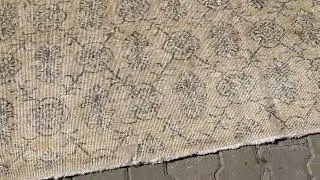 floral design rug, gallery rug, authentic rug, large turkish rug, 7.4x11 ft, vintage rug, DC 4518
