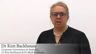 Dr. Kim Backhouse on corporate governance in Australia