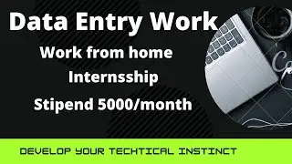 Data entry job work from home| Data Entry| internship|Data entry kaise karte hai|work from home|