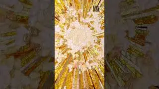 Зеркальный потолок с объёмным стеклом @SiMosaic #ceiling #chandelier #mosaic #lampwork #sicis