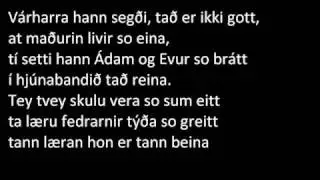 Brúðarvísan (Fyrri parturin)