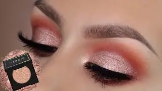 Easy shimmery eye tutorial l Dose of color block party shadow l Huda beauty desert dusk palette