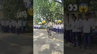 Epic Cycle Stunts at School | Students' Crazy Reactions! #reaction #schoollife #viralvideo #ytshorts