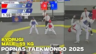 Popnas taekwondo 2025 kyorugi putra u 59 kg DIY vs JABAR