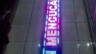 Running text full color ekonomis ukuran 2,61mtr X 21cm (192 dot X 12 dot) seting via wifi & usb