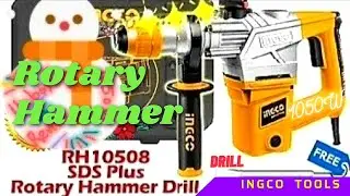 Hammering Rotary Industrial Drill 1050w Review #ingcotools #rotaryhammer 🔨 #ingco 🏗🪵🧱🪨 #funtimepass