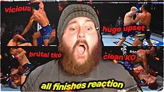MMA GURU REACTS TO ALL WALKER VS ZHANG FINISHES !!