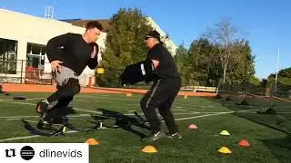 Dline Vids explosive power and conditiong for Football Lineman with resistance Kinetic Bands