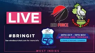 🔴 LIVE Trinidad & Tobago v Guyana | CG United Super 50