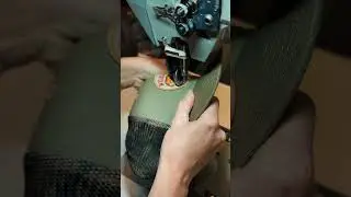 Sewing Custom Woven Patch on Legacy MPS Trucker Hat. #griwolfe #customhats