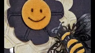 Bee Happy Card Design featuring fun flock