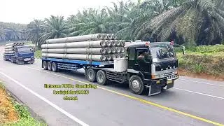 Inilah Truk Trailer Trailer bermuatan berat Mencoba Menaklukan Tanjakan Bukit Kodok 