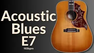 Warm Acoustic Blues Guitar Backing Track in E Major l BT 602