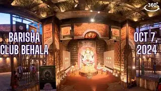 Barisha Club Durga Puja Pandal 2024 | 360&deg;VR Walking Tour | Basati Theme
