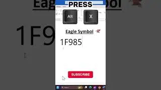 🦅 INSTANT Eagle Symbol in Microsoft Word! (Shortcut Key Tutorial) | #EagleSymbol #ShortcutKey