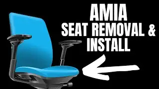 Как снять и установить обратно подушку сиденья на офисном кресле Steelcase Amia