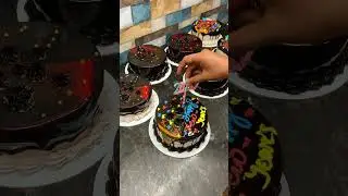 New Year Chocolate Cake Or Garnish #cakedecorating #cake #chocolate #youtube #newyearcake