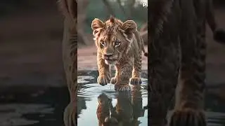 cute lion  story#lion #ashortaday #shorts #aivideo