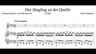 Der J&uuml;ngling an der Quelle (G-flat Major), Franz Schubert, Piano Accompaniment.